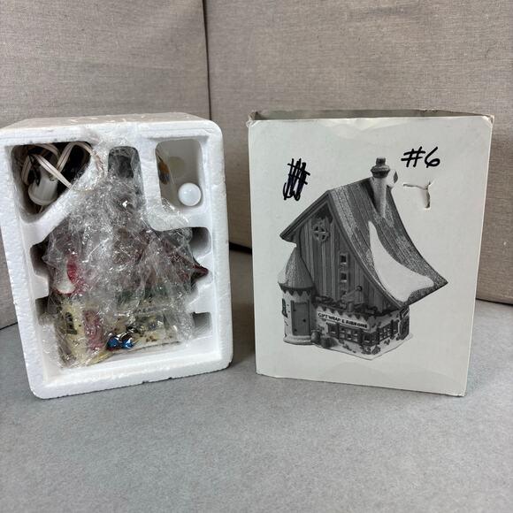 Vtg Dept 56 Heritage Village Gift Wrap and Ribbons North Pole Series W/box/light - Picture 8 of 8